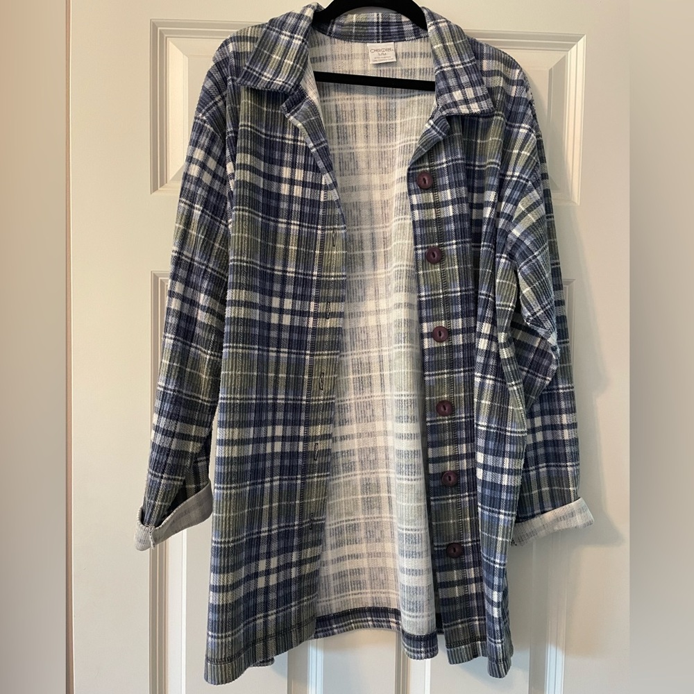 Oversized plaid flannel jacket shacket from Target